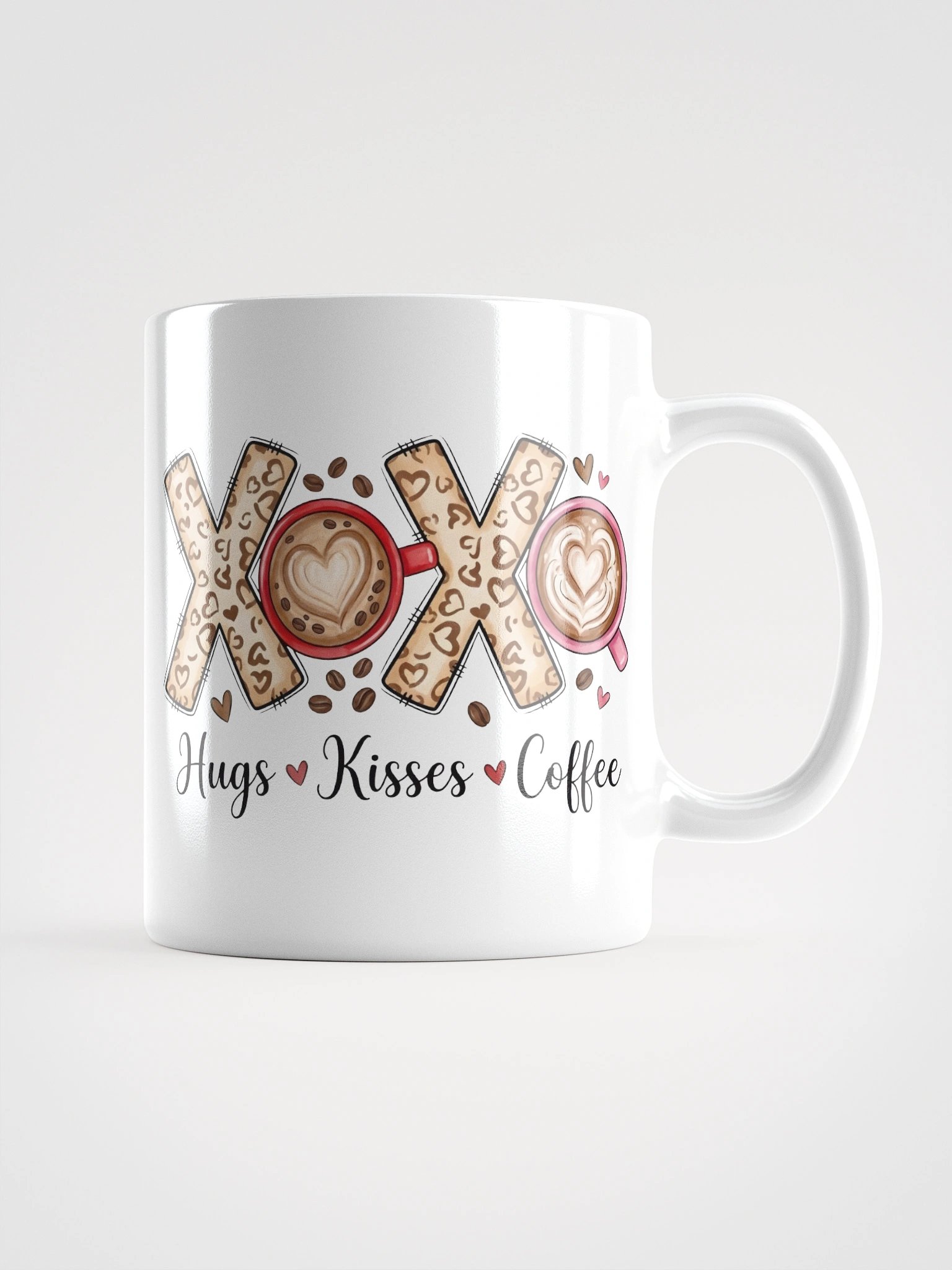 Valentine Cheetah Hugs Kisses Coffee Mug product image (2)