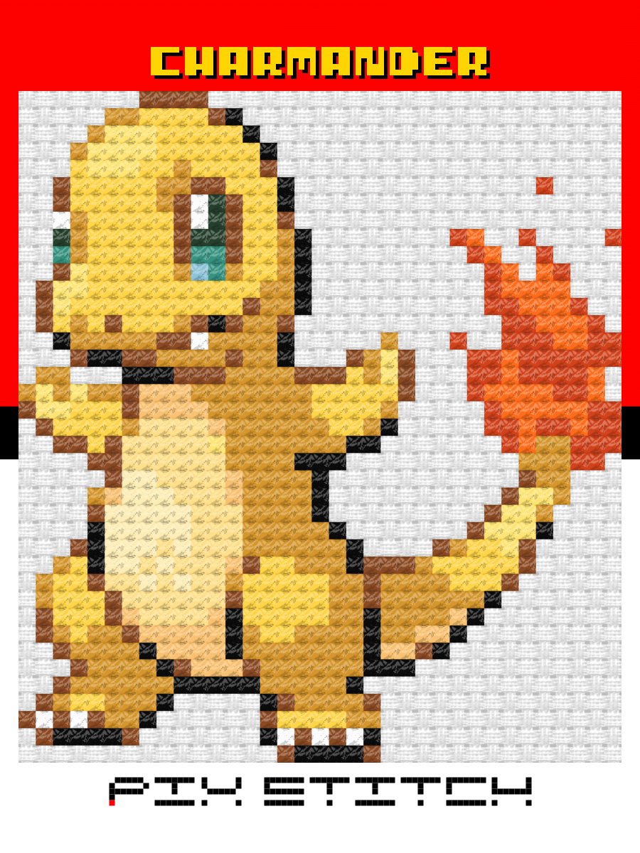 004-Charmander Cross Stitch Pattern product image (2)