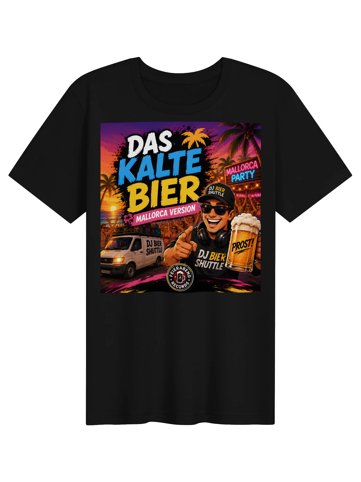 DJ Beer Shuttle Woman T-Shirt black "Das kalte Bier - Mallorca Version" product image (1)
