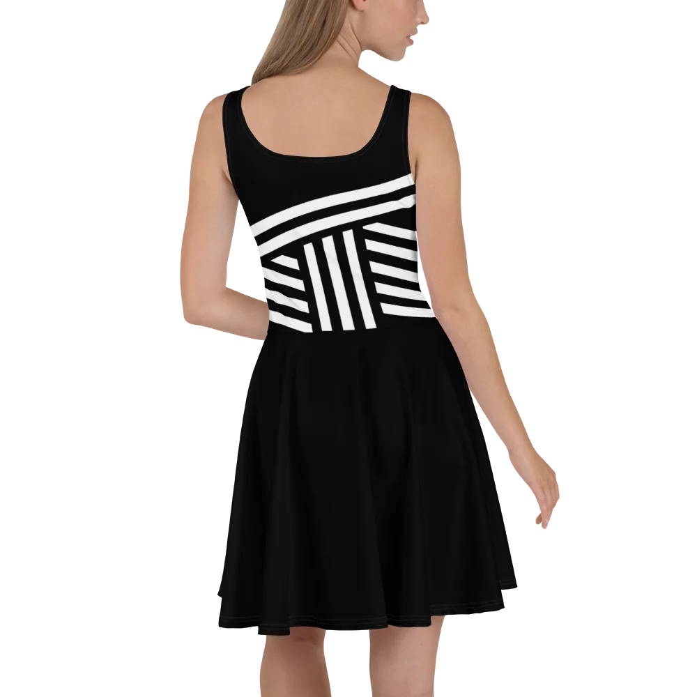 Black & White Minimalist Striped Dress product image (3)