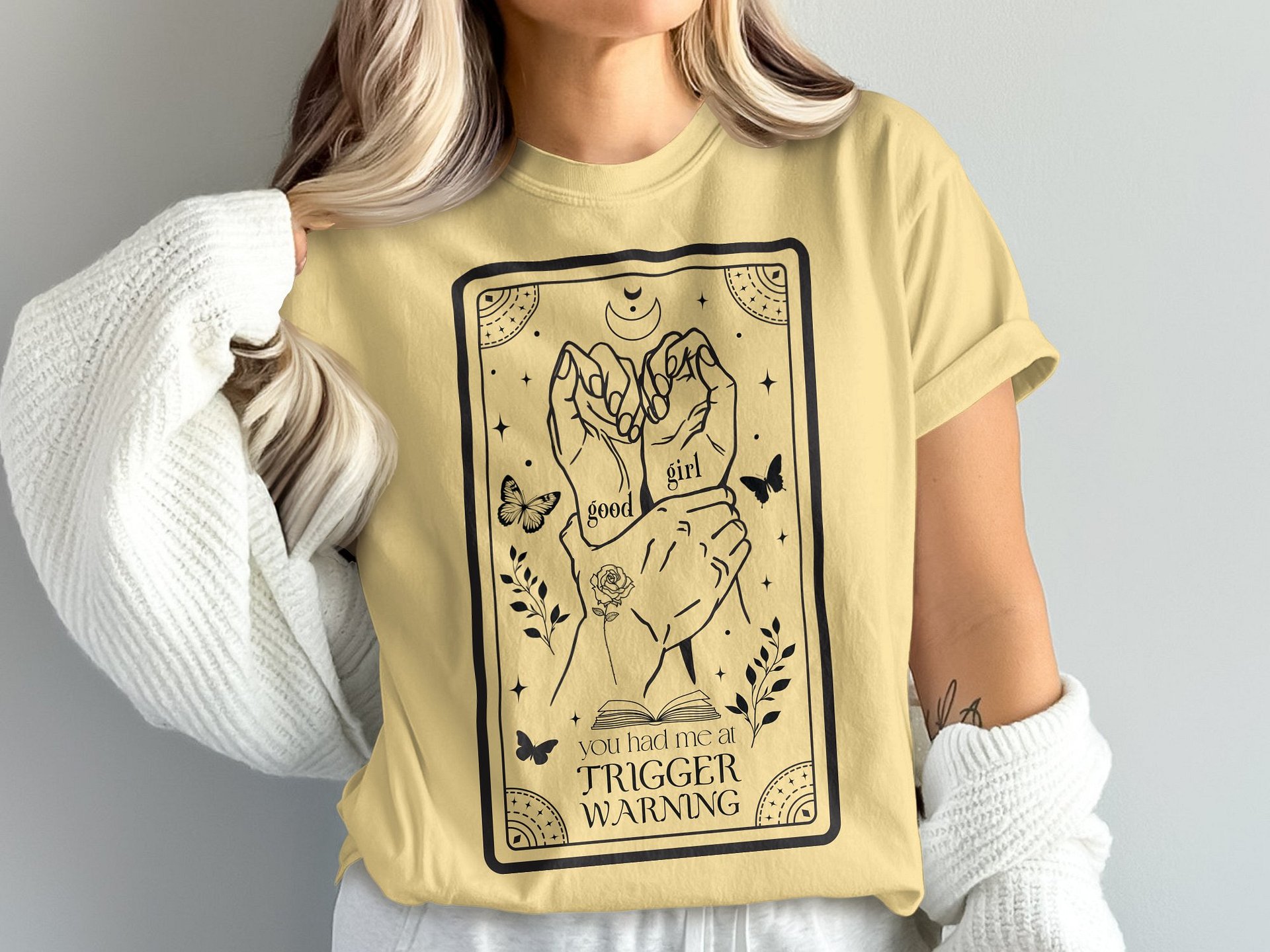 Trigger Warning Smut Dark Romance Witchy Tarot Card SVG PNG, Sublimation Clipart for Shirt, Mug Design, Printable Wall Art, Digital Download product image (3)