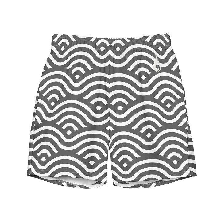 LowkeyFire Wave Pattern Swim Trunks product image (1)