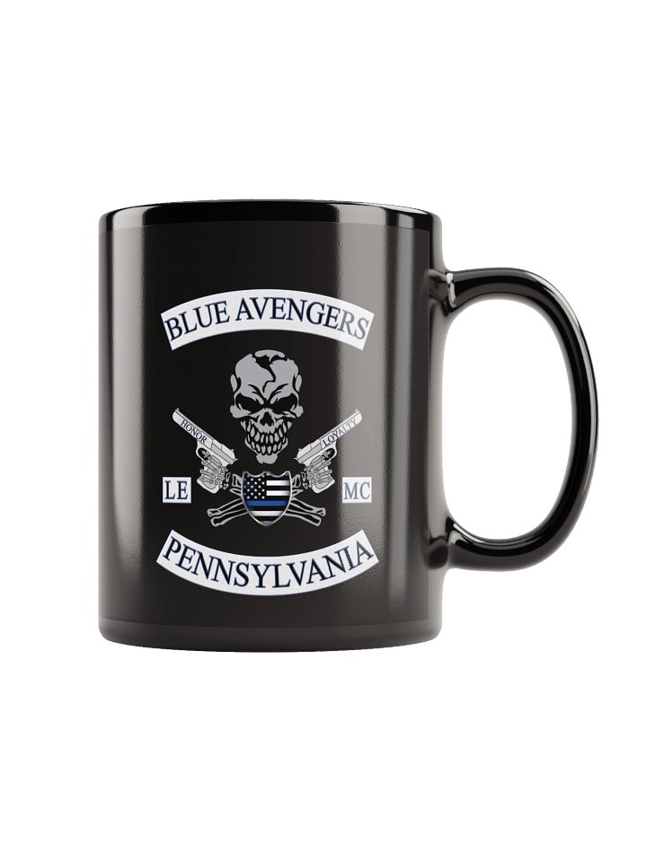 Blue Avengers MC Logo Black 11 oz Mug product image (1)