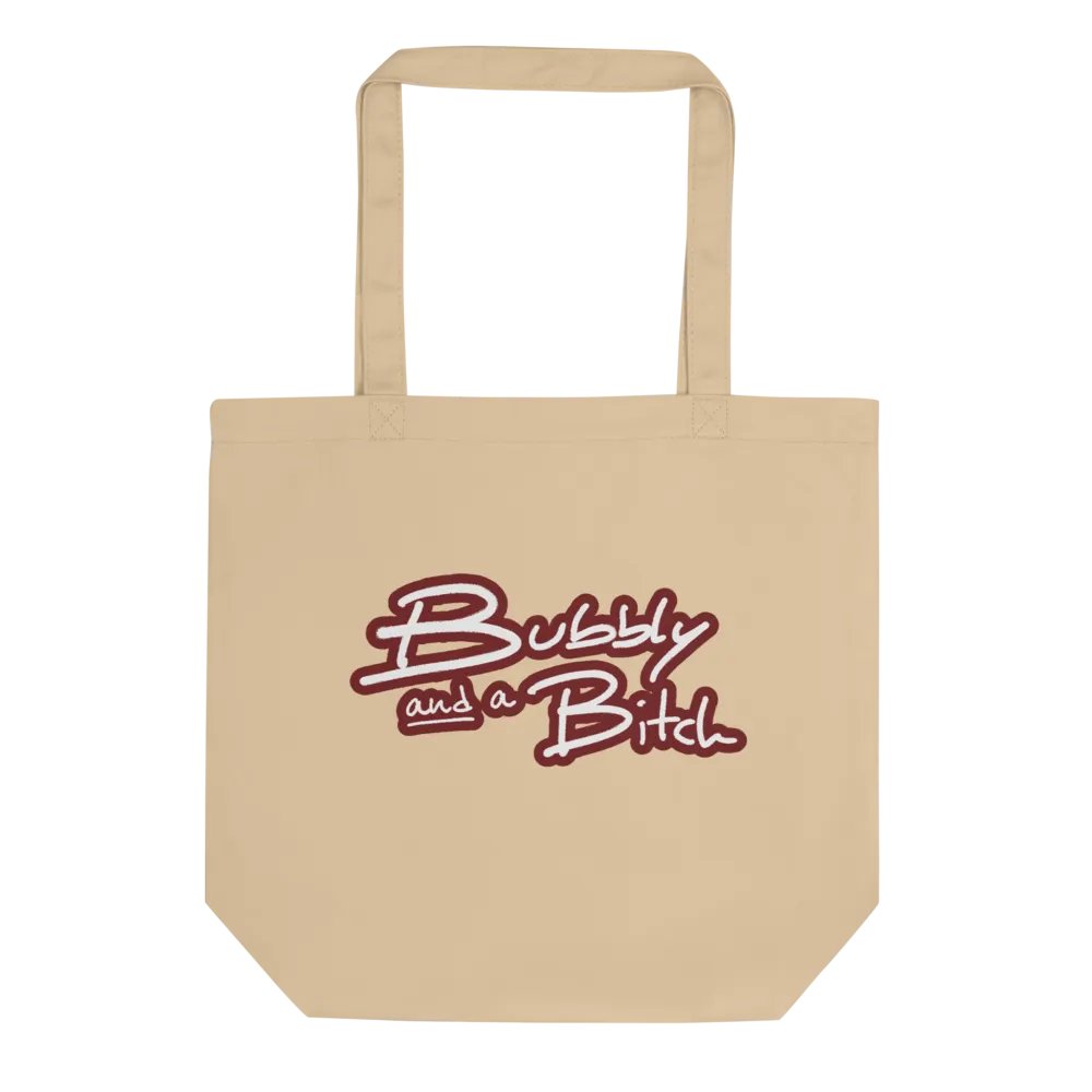 Bubbly and a B*tch (lined design, #6D1616) tote bag product image (4)