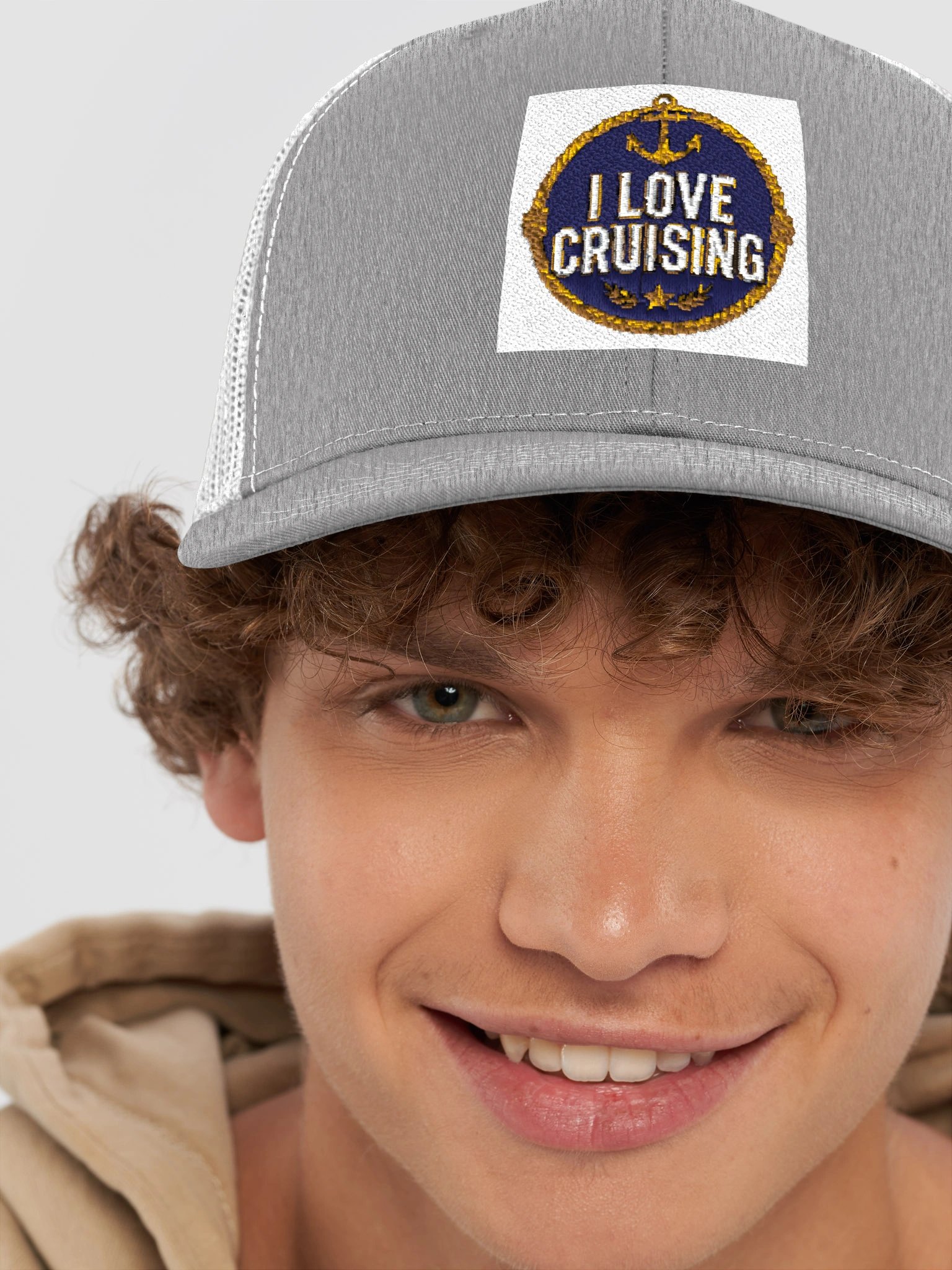 I Love Cruising Trucker Hat – Khaki product image (8)