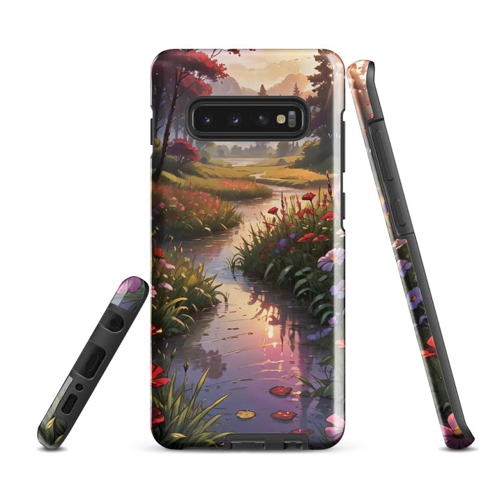 Tranquil Meadow Samsung Tough Case – Peaceful Stream at Sunset product image (3)