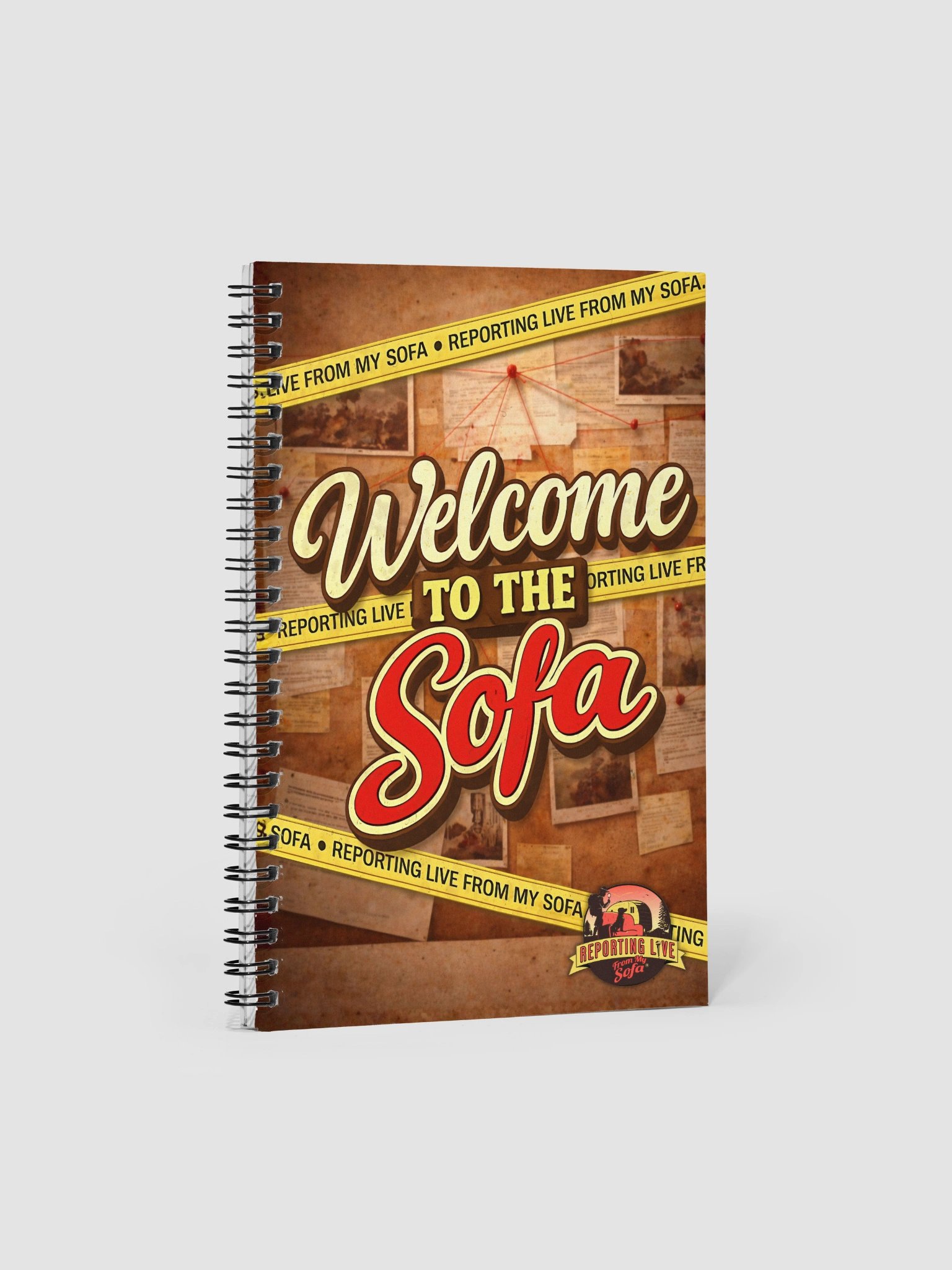 Welcome to the Sofa Crime Board Spiral Notebook product image (1)