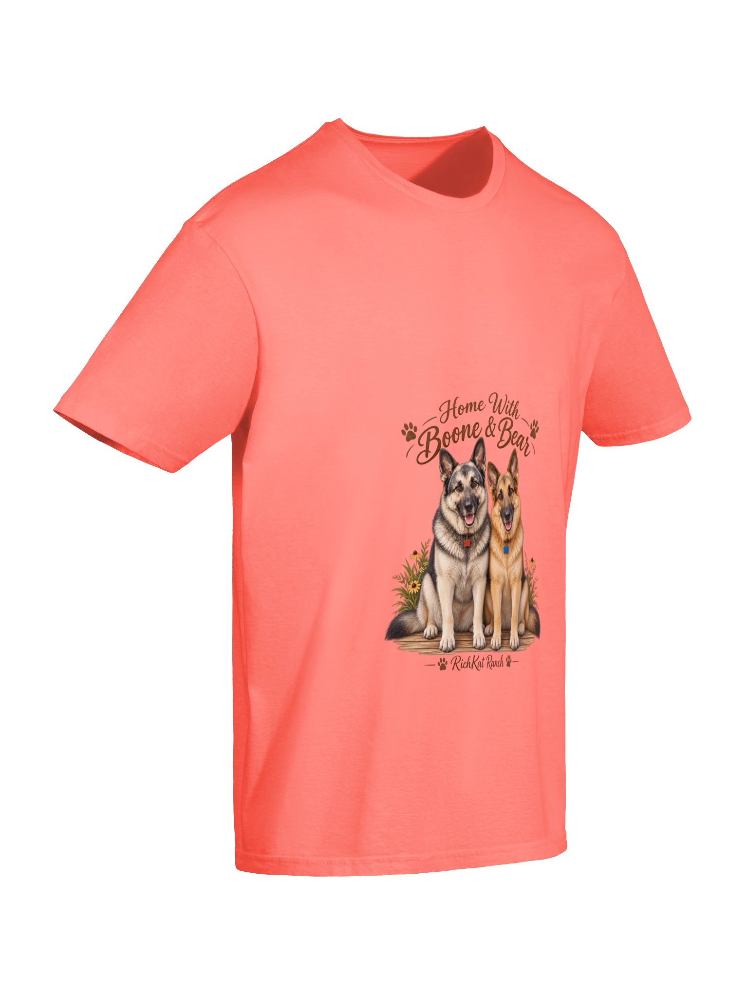 Home With Boone & Bear — Softstyle Paws and Flowers T-Shirt product image (56)
