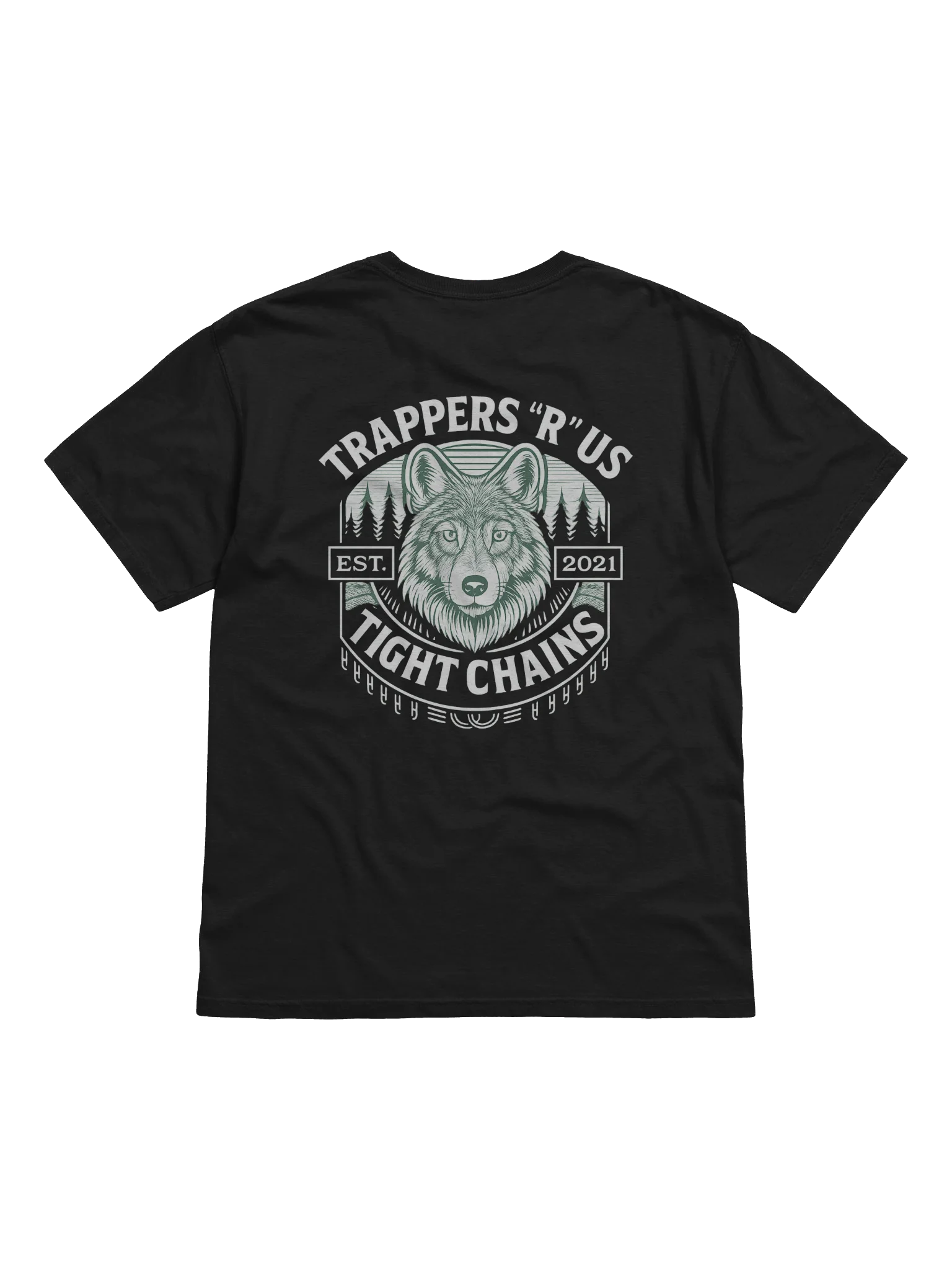 Black Tee White Tight Chains Logo product image (11)