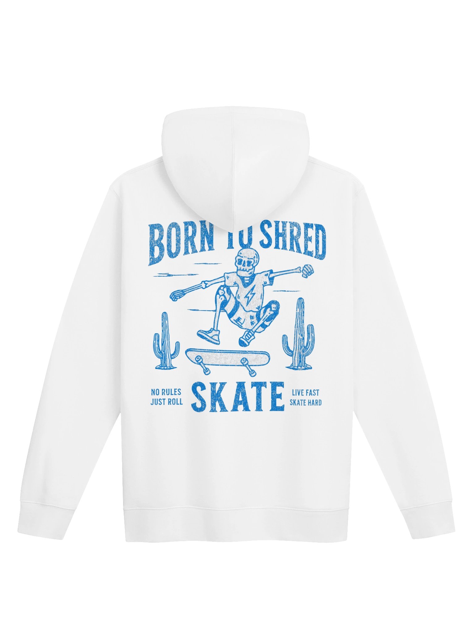 Born To Shred - Vintage Skeleton Skateboard Hoodie product image (60)