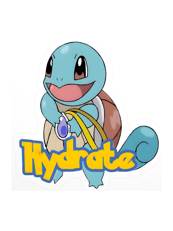 Squirtle Hydrate Sticker product image (1)