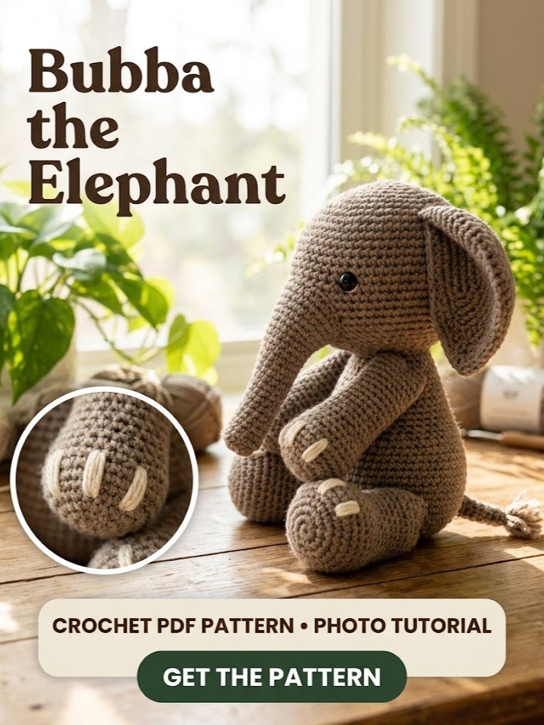 Bubba the Elephant Crochet Pattern PDF product image (1)