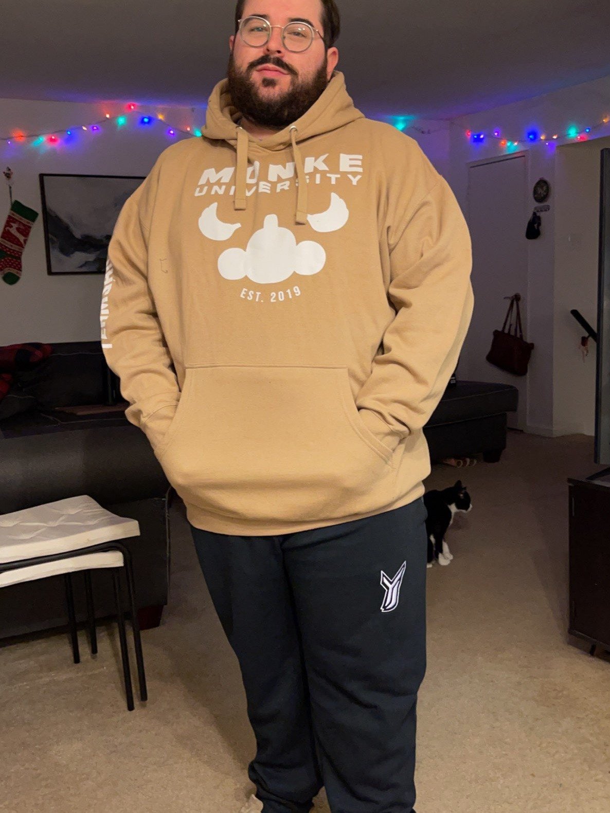 YJ Embroidered Joggers (Black) product image (2)