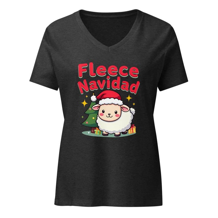 Fleece Navidad Women's Christmas V-Neck Tee product image (3)