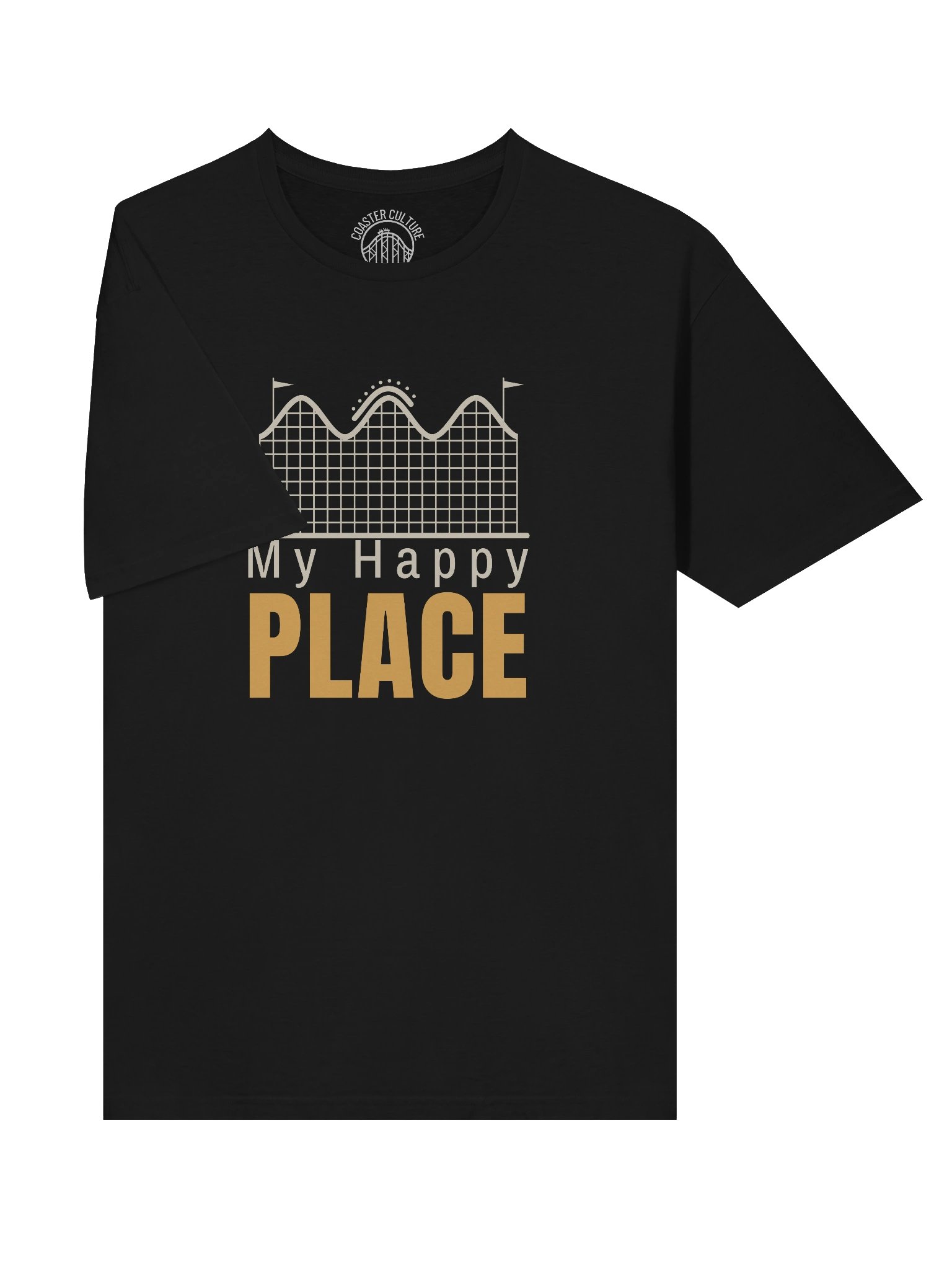 My Happy Place Roller Coaster T‑Shirt – Theme Park Lover Tee, Coaster Enthusiast Gift, Amusement Park Aesthetic Shirt product image (3)
