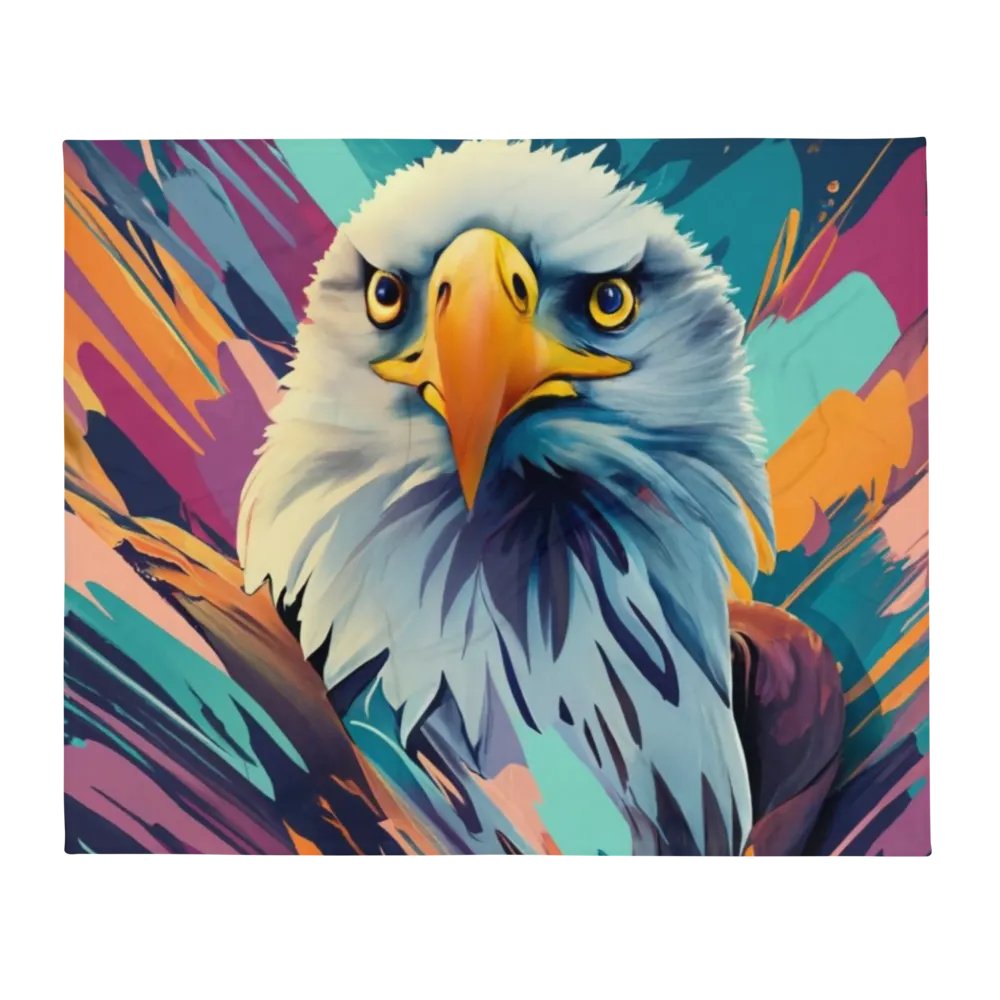 Watercolor 3D Eagle Throw Blanket product image (4)