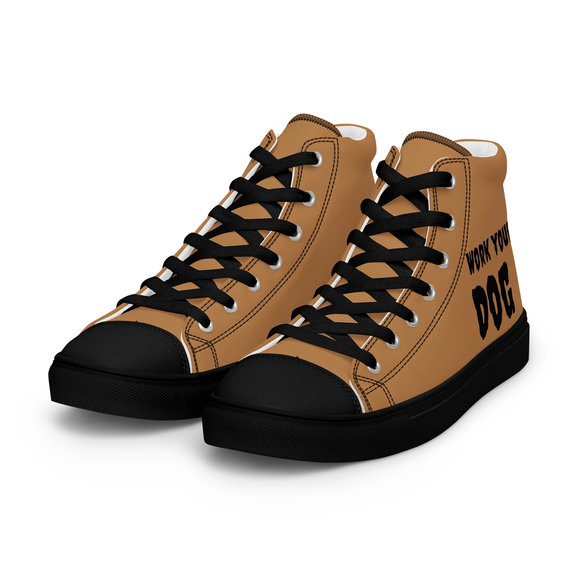WORK YOUR DOG — Retro Graphic Women's High-Top Sneakers product image (6)