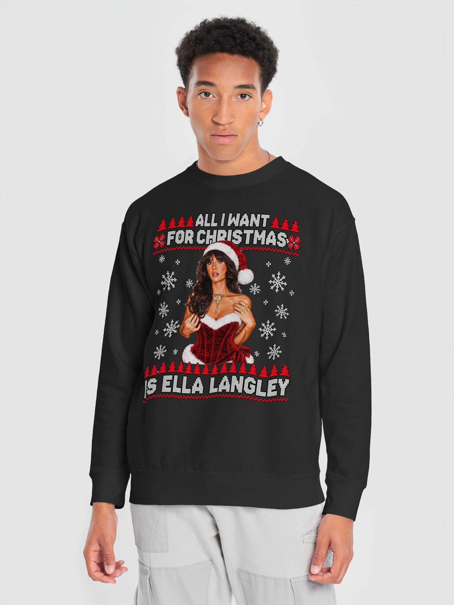 All I Want for Christmas Is Ella Langley™ Unisex Sweatshirt - Ugly Sweater Edition product image (5)