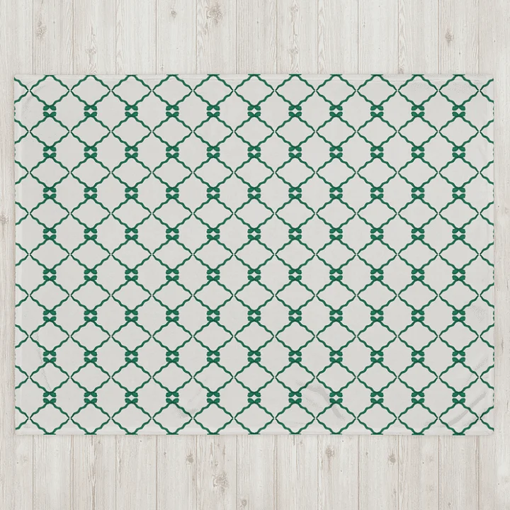 Bows and Ribbon in White and Green Throw Blanket product image (2)