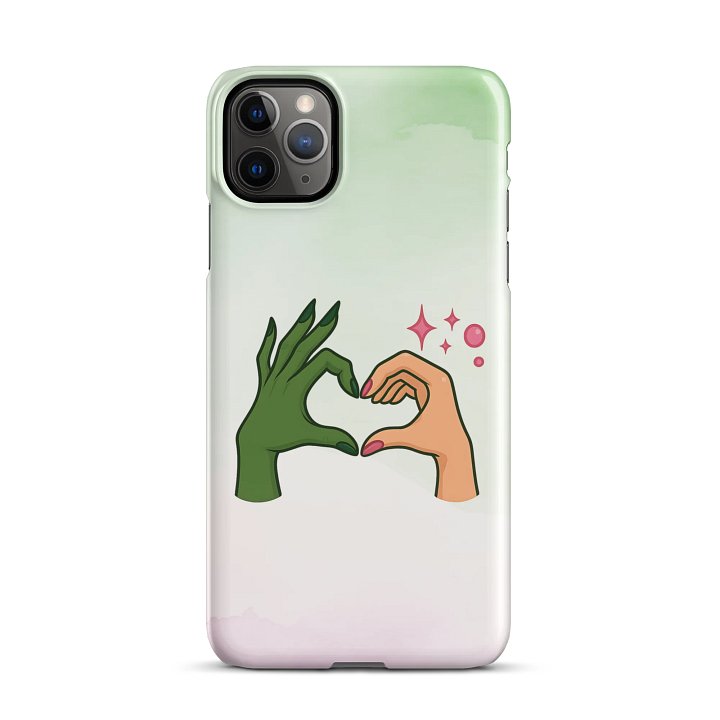 Wicked iPhone Case – Elphaba & Glinda Heart Hands – Theatre Gift for Broadway Fans product image (2)