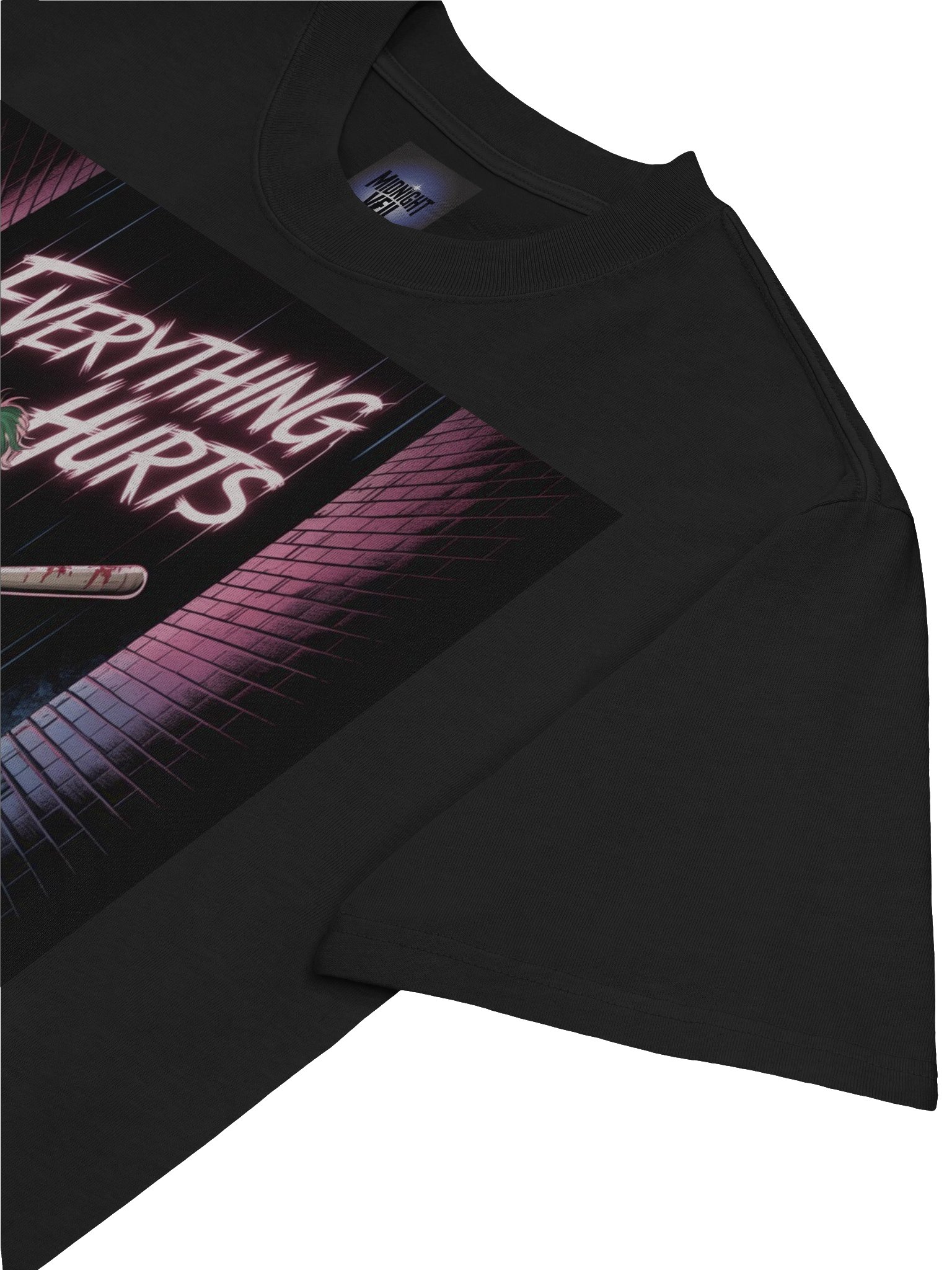 Joker & Harley Quinn 'Everything Hurts' Oversized Faded T-Shirt product image (7)