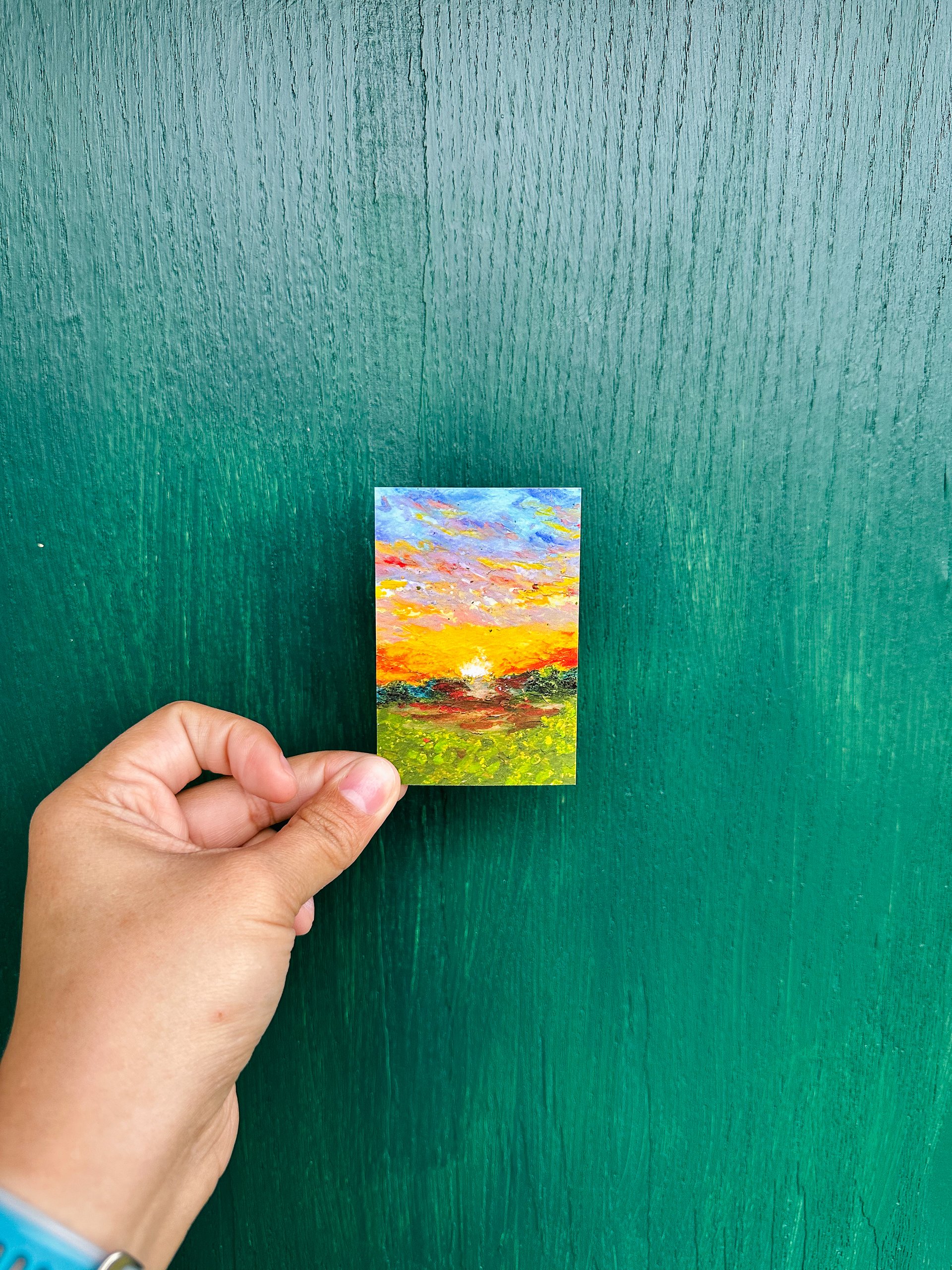 Sunset Sky Oil Pastel Print product image (3)