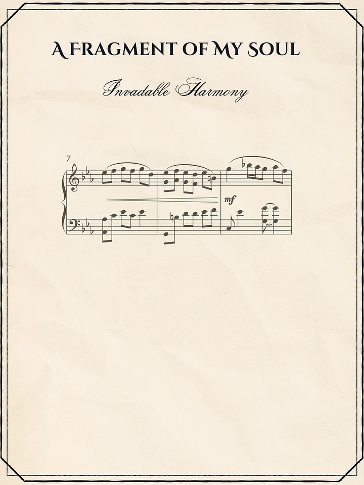 A Fragment of My Soul - Sheet Music | Invadable Harmony product image (1)