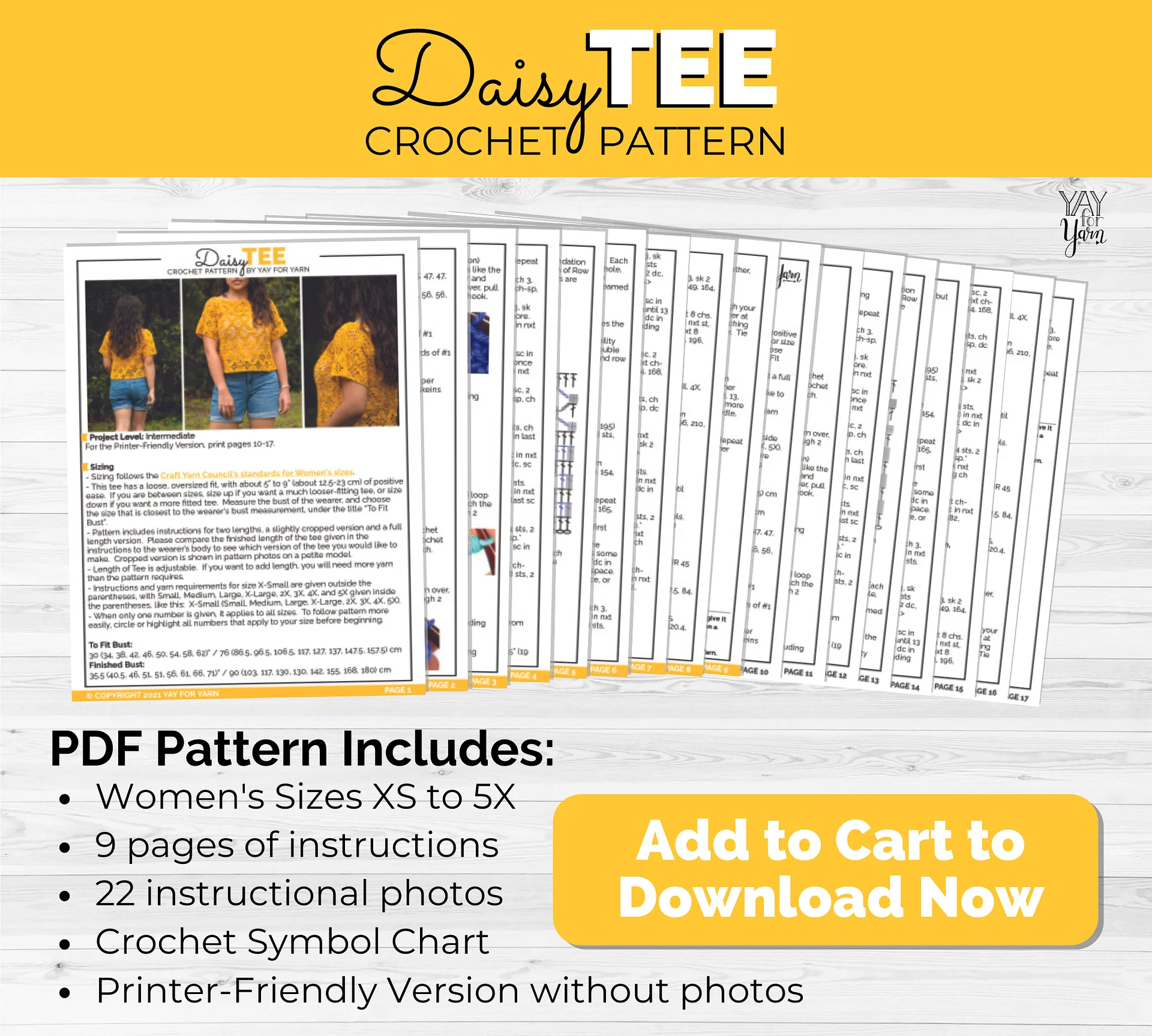 Daisy Tee - Easy Summer Lace Top - PDF Crochet Pattern & Video Tutorial product image (5)