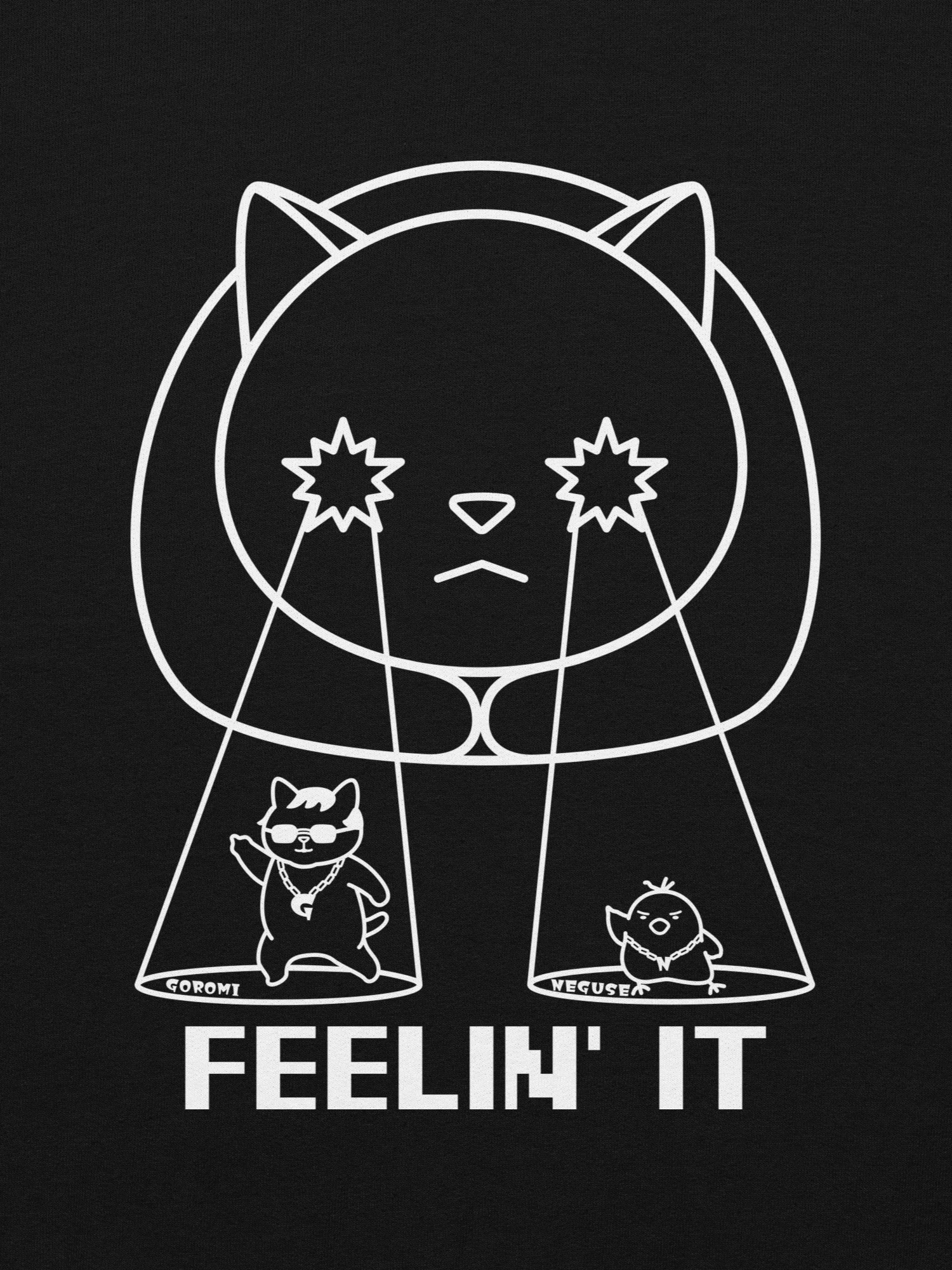 Goromi the Cat (Surreally Spotlighted Dancing) - Unisex Youth Heavyweight T-shirt product image (1)