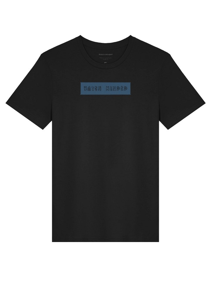 Standard Fit Light Cotton "Watch Minded Label" T-Shirt, Black product image (1)