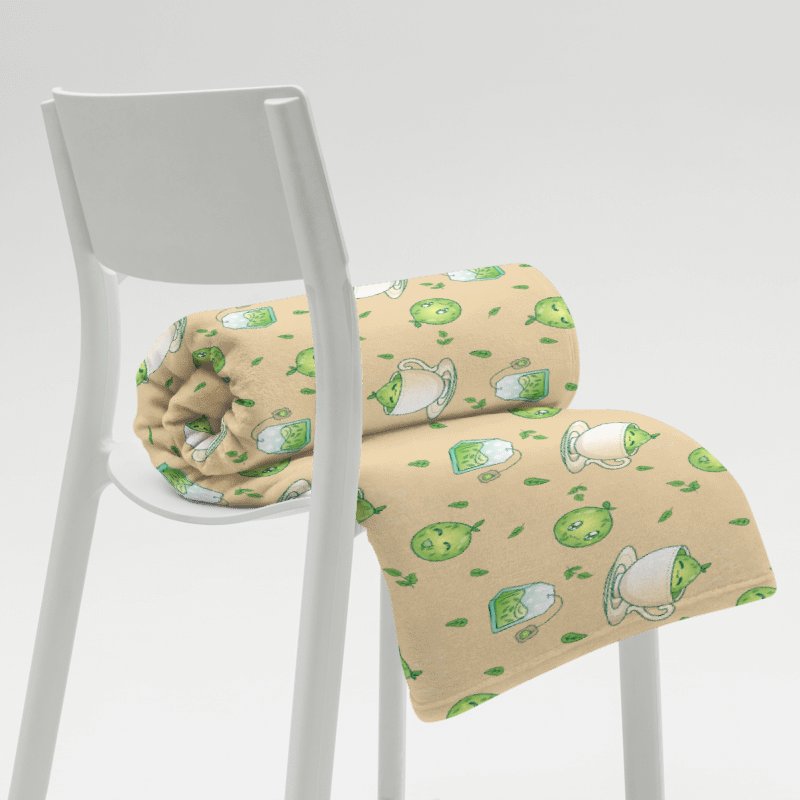 Green Tea Slime Throw Blanket Gold product image (5)
