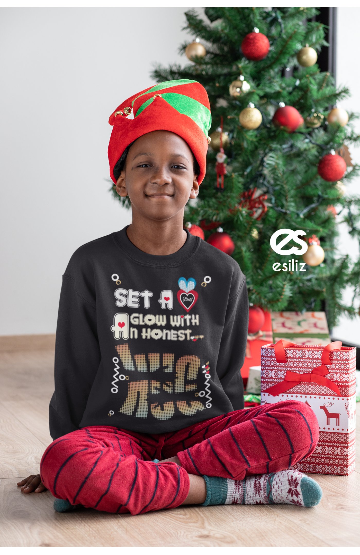 AGLOW With A HUG Youth Sweatshirt product image (4)