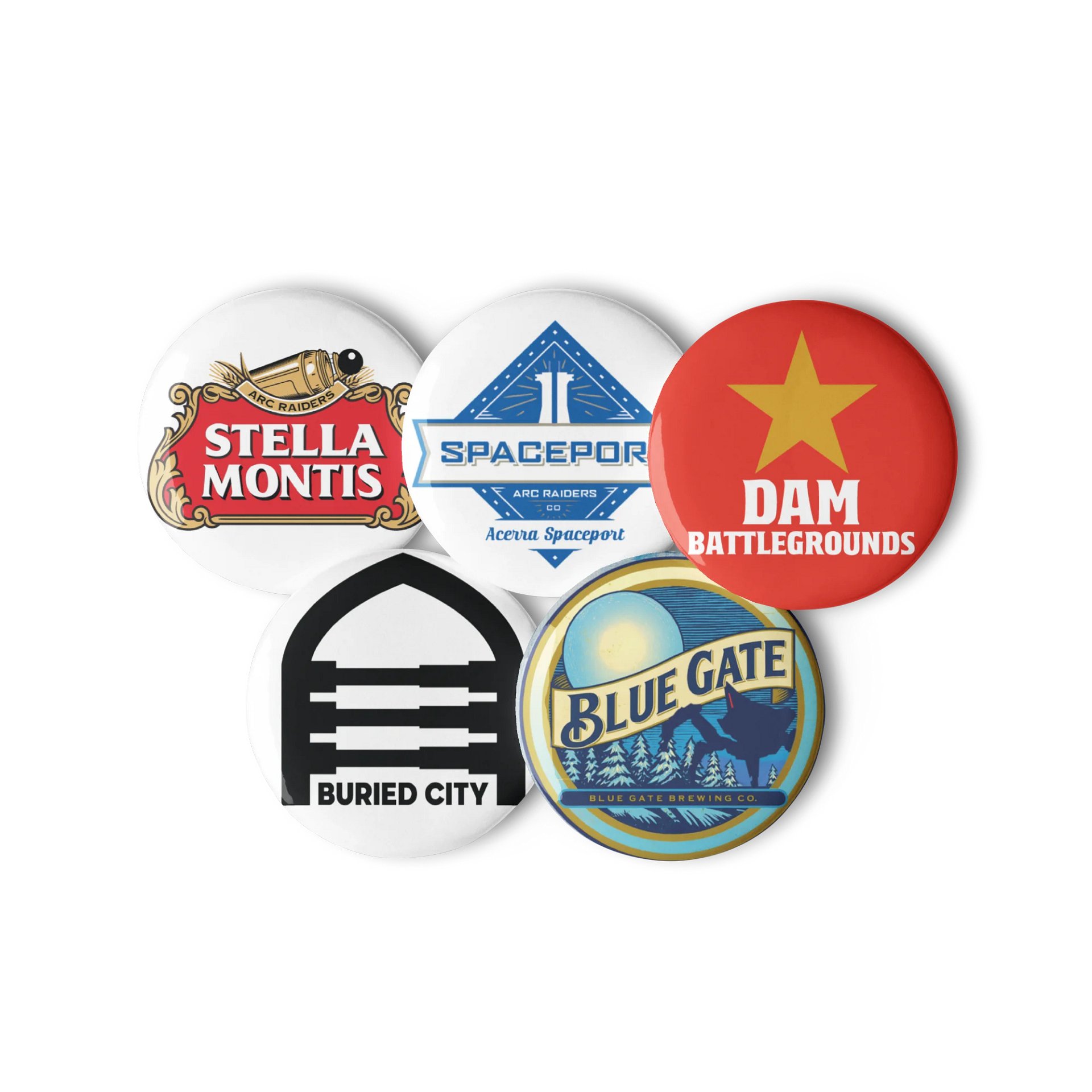 Arc Raiders City Buttons (Pack of 5) product image (3)