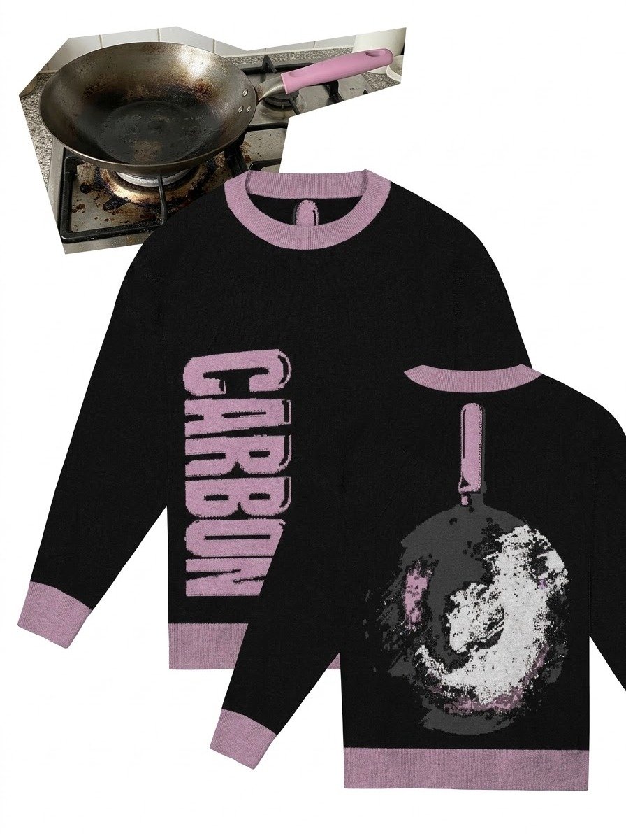 Carbon | Relaxed Fit Jacquard Knit Crewneck | Grunge Streetwear product image (1)