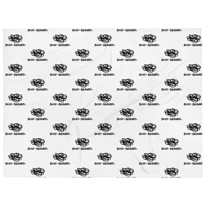BUSY-BRAINED fuzzy throw blanket product image (1)