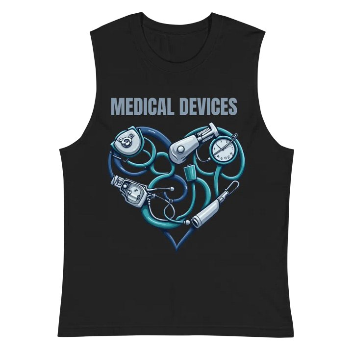 medical devices heart design Muscle Tank product image (3)