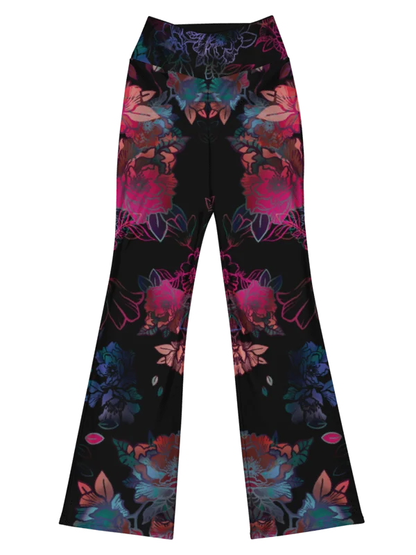 Black lace-flare leggings product image (6)
