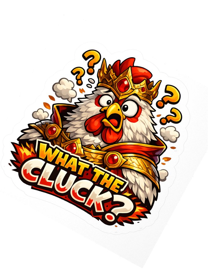 What The Cluck Cut Stickers product image (5)