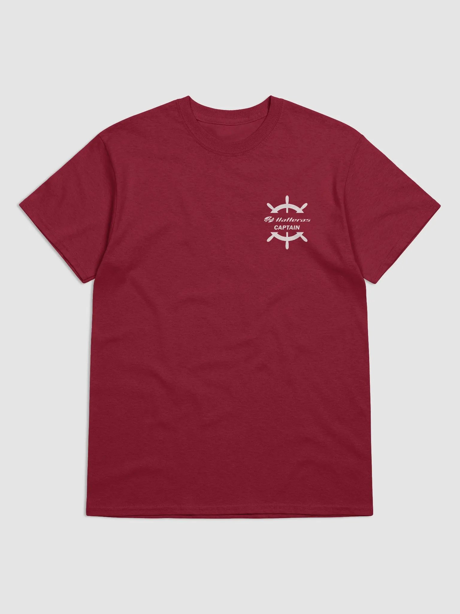 Hatteras Captain - T-Shirt - Dark Shirt w/White Logo product image (3)