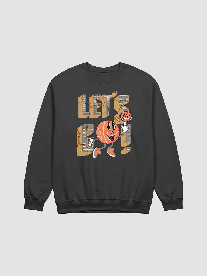 Lets Go Basketball Mascot Spinning Hoops Crewneck Sweatshirt product image (1)