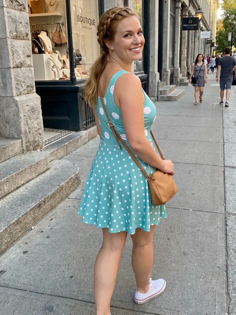 Aqua Mint Polka Dress product image (1)