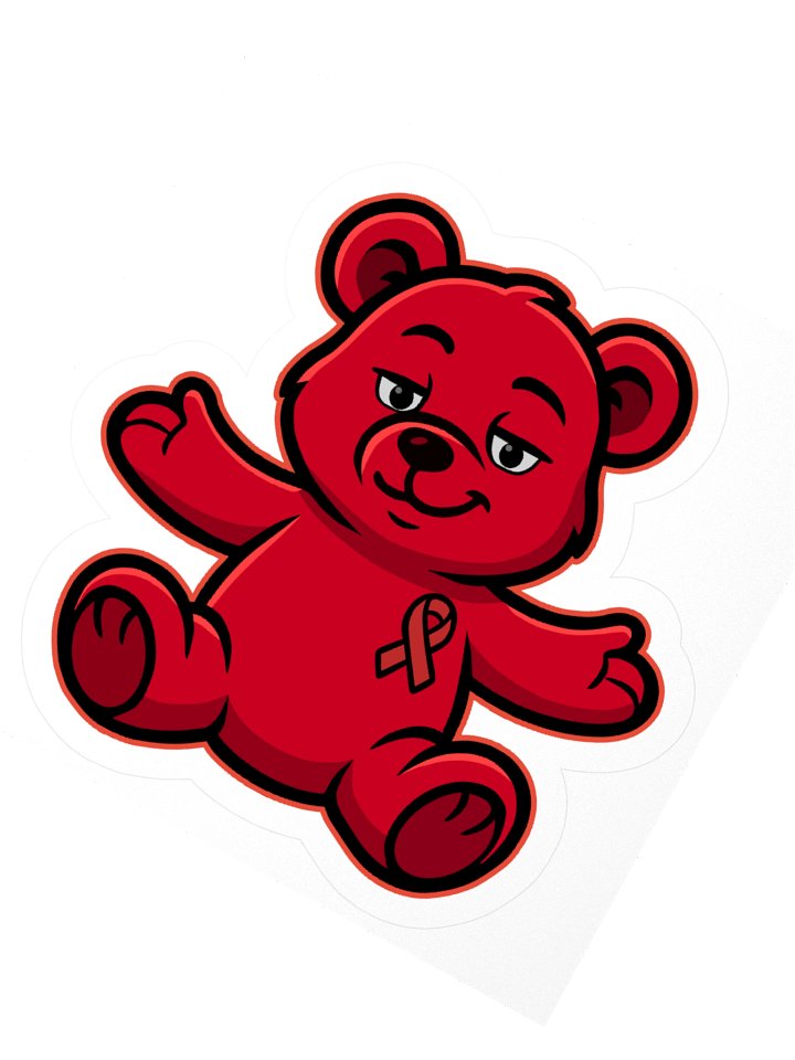 Red Bear of Sharing Stickers product image (2)