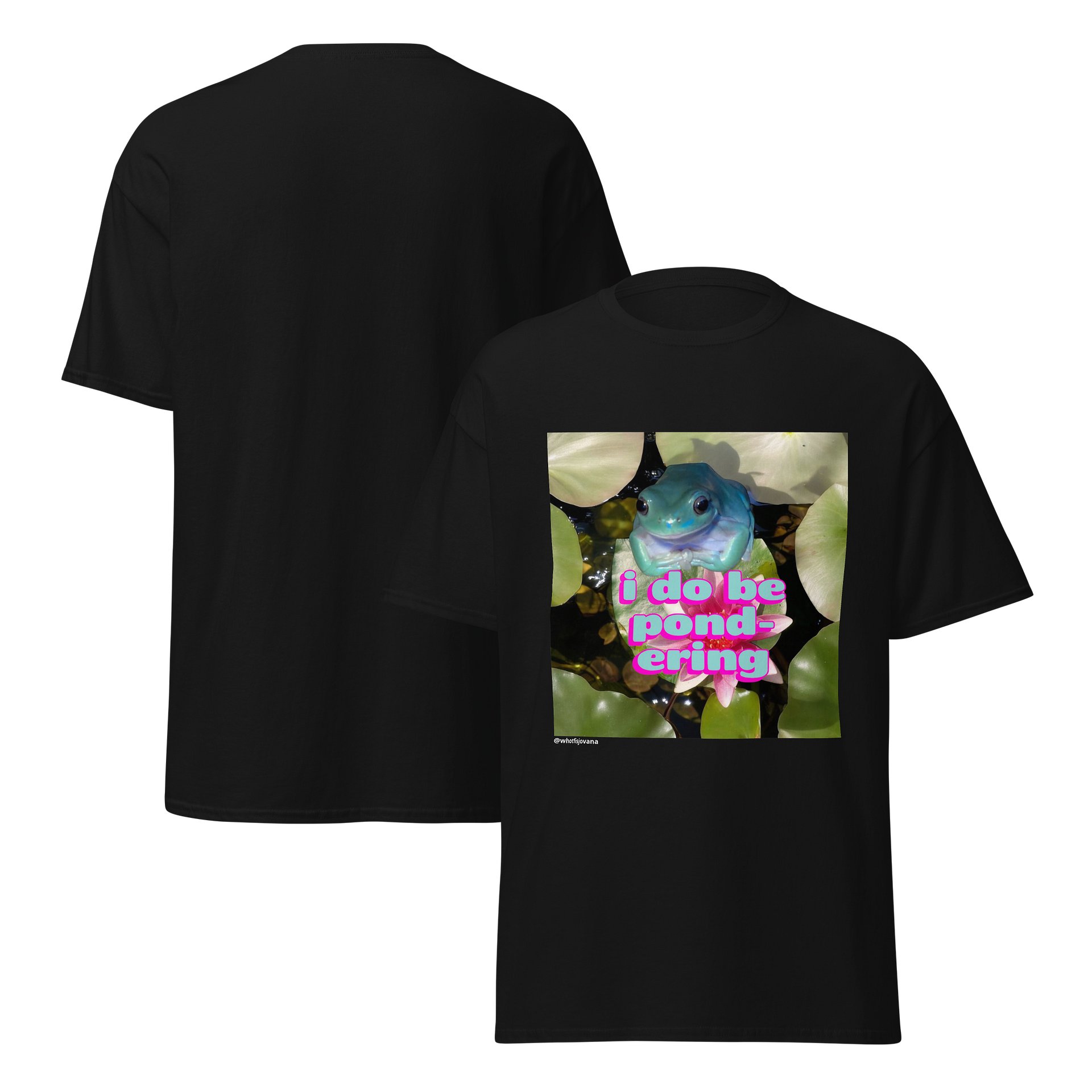 i do be pond-ering 🐸 tee - black product image (6)