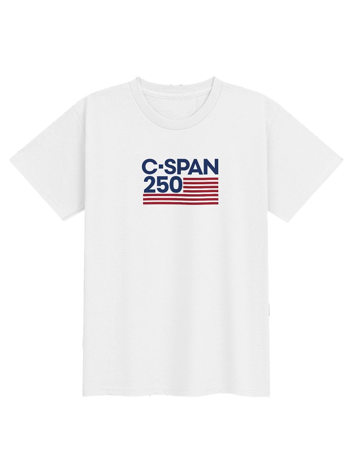 C-SPAN 250 Flag Youth White T-shirt product image (1)