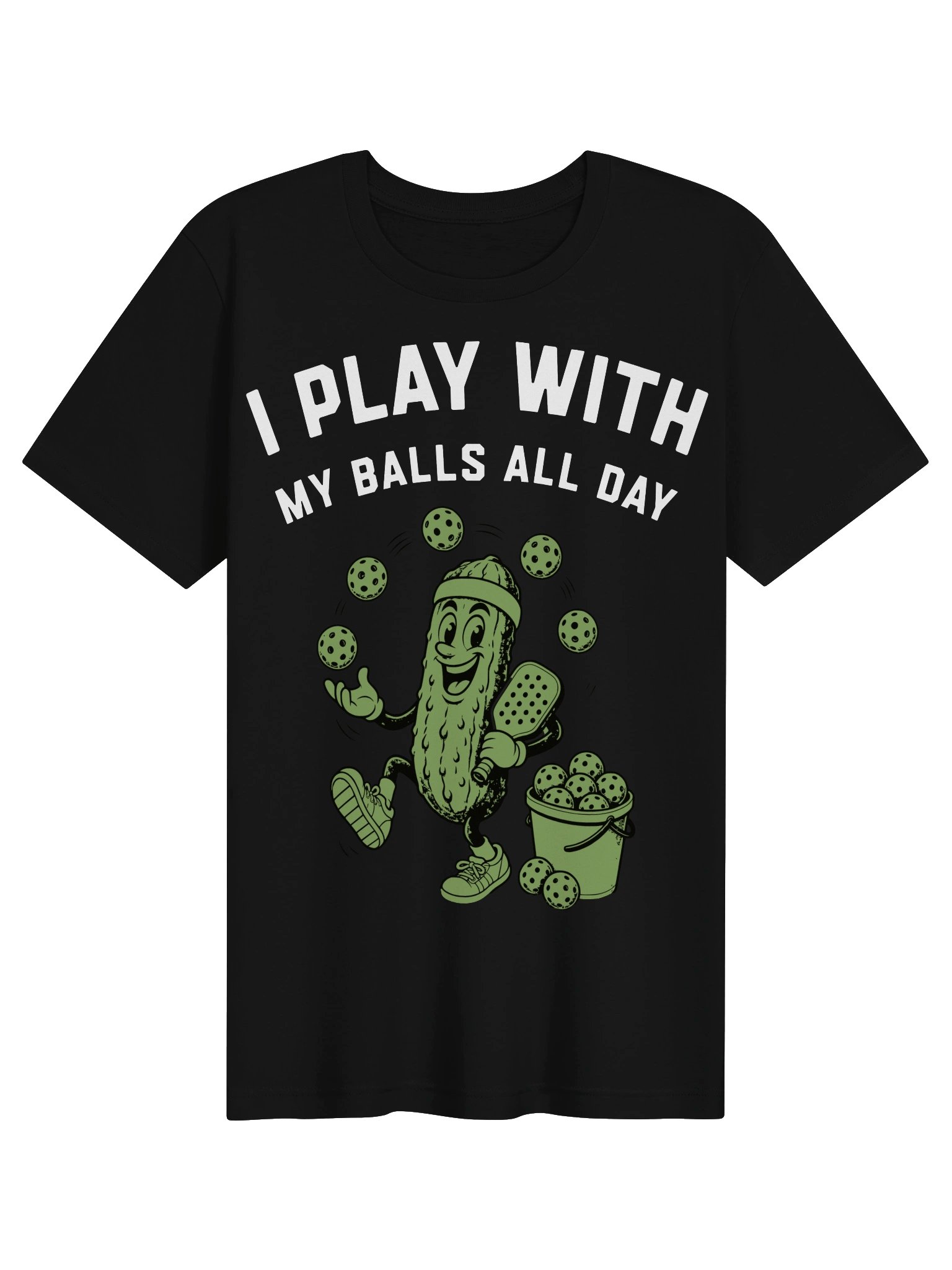 I Play With My Balls All Day Pickleball T Shirt Funny Player Gift product image (2)