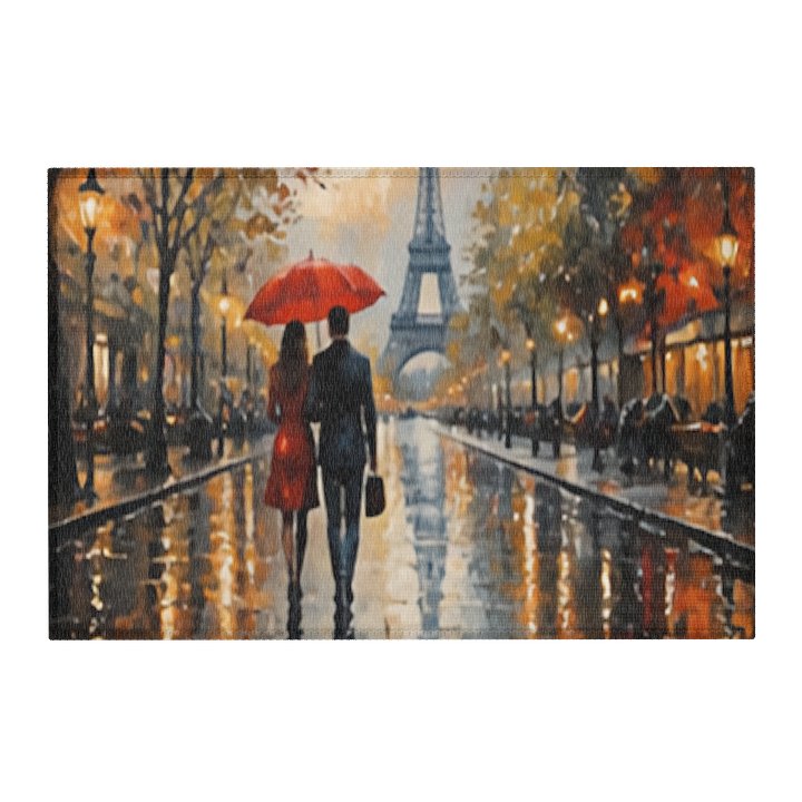 A Symphony in Slate: Rainy Day in Paris Area Rug product image (2)
