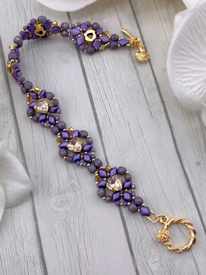 Beading Pattern - Trillion Crystal Matinee Bracelet product image (7)