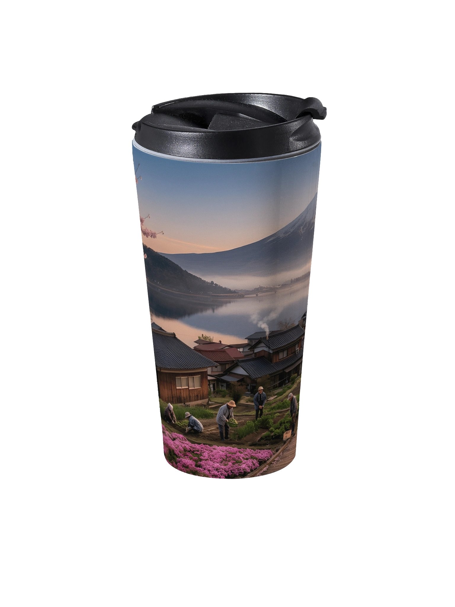 Mount Fuji Stainless Steel Travel Mug (15 oz) | Insulated Coffee Tumbler product image (2)