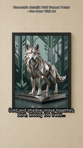 Meet your new favorite focal point 🐺⚡ This geometric metallic wolf isn't just wall art — it's a statement. Inspired by Neo-De...