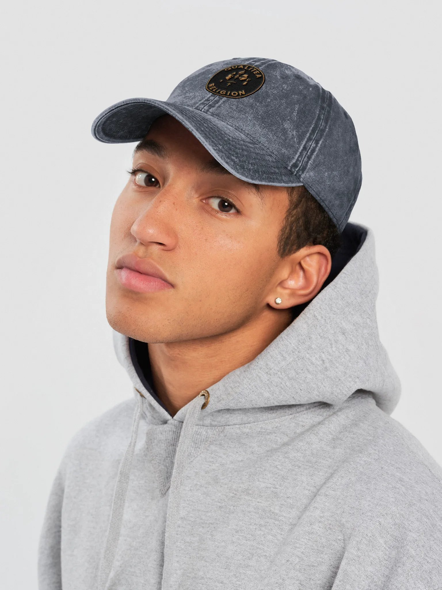 QualiTEA Religion Collection — Washed Denim Dad Hat product image (20)